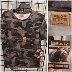 Bear River workwear tough clothing tshirt Army for men